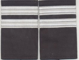 Set of two 2 silver bar Epaulettes Black background. ( 13 mm bar) 